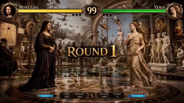 Seedance 2.1 AI video generator example: classical artwork animated into action